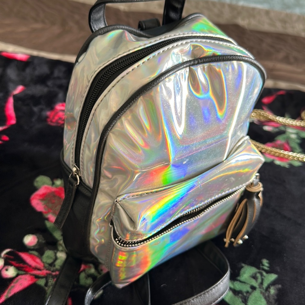 Mini iridescent backpack